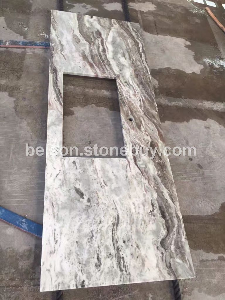 梦幻棕台面细节图