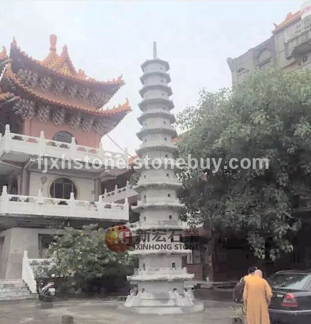 台湾寺庙石雕佛塔 十一层石塔