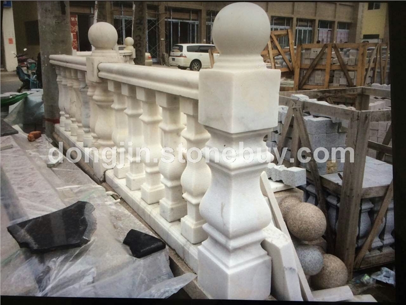 广西白大理石异形栏杆