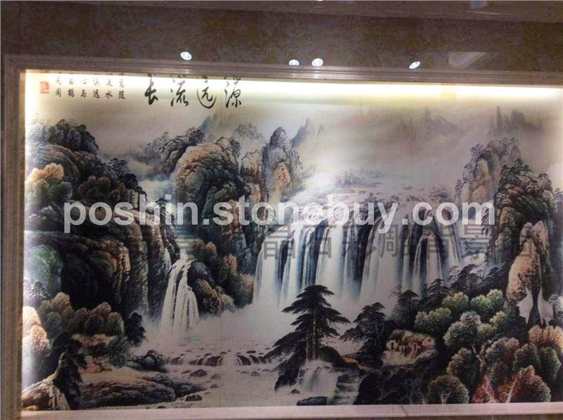 通體微晶石彩雕背景