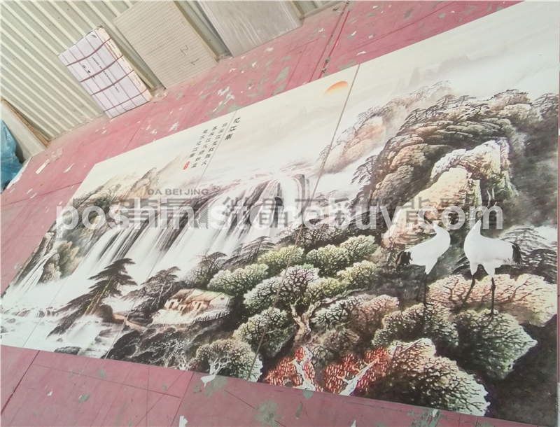 通體微晶石彩雕背景