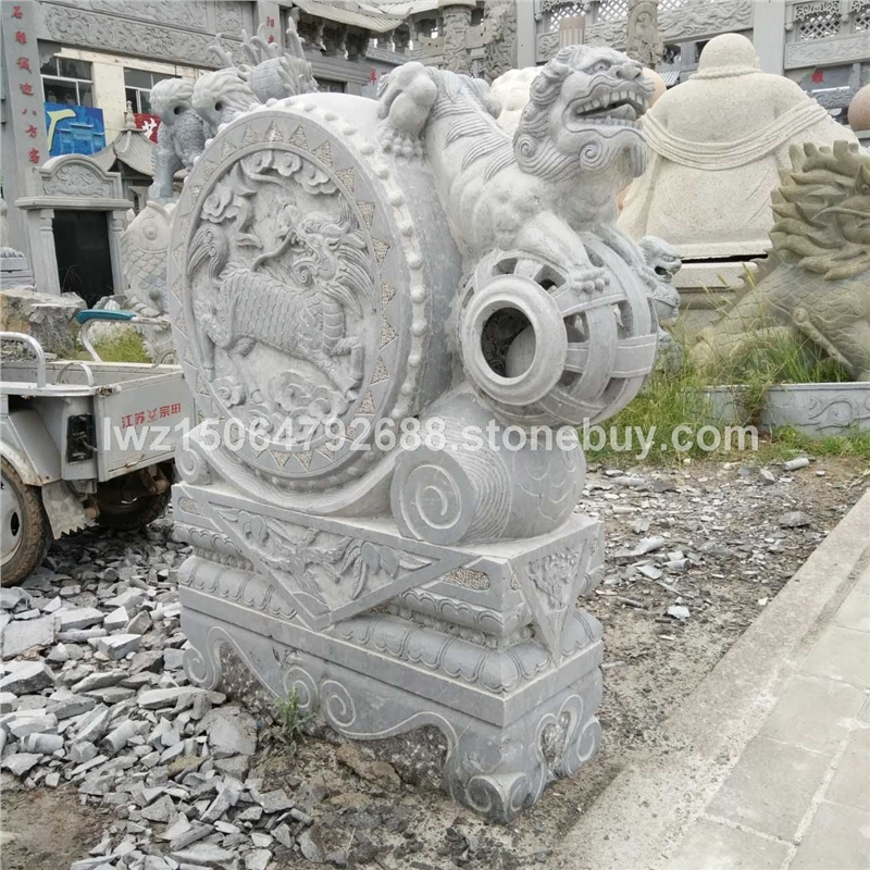石雕门墩 仿古抱鼓 石雕 抱鼓