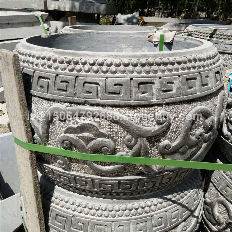 仿古柱基石 浮雕柱基石 青石柱基