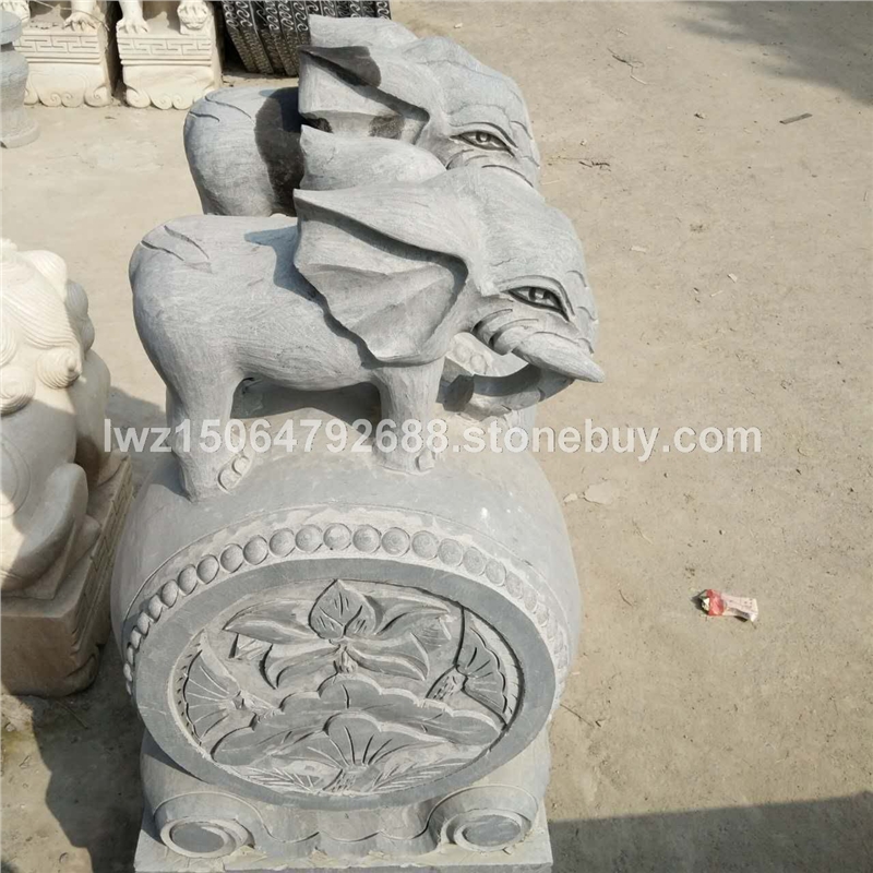 石雕抱鼓 大象石抱鼓 貔貅石抱鼓