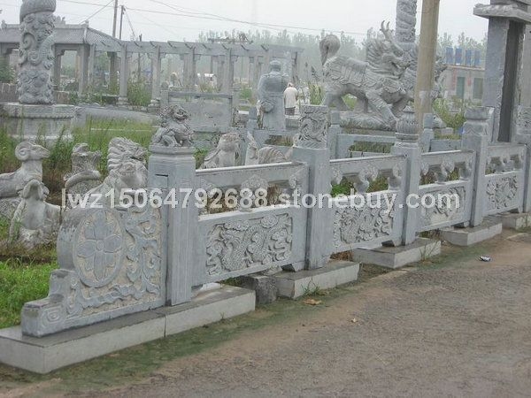 青石栏板 石雕栏杆  仿古栏杆