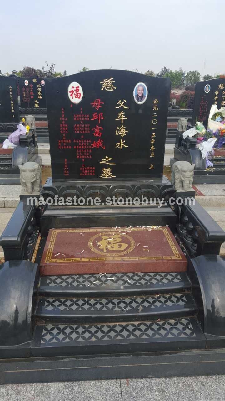 国内墓碑，山西黑艺术墓碑，传统墓碑，中式墓碑生产厂家。