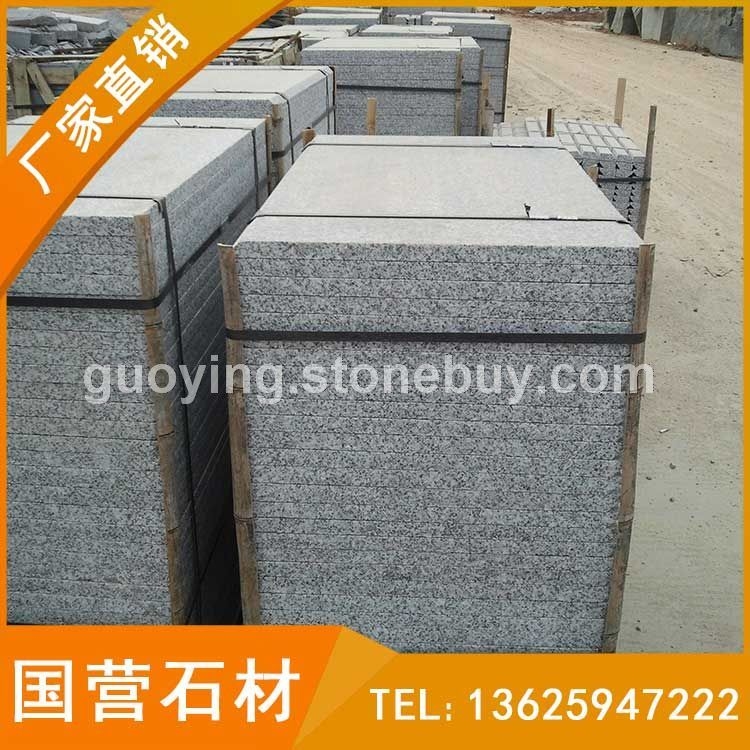 芝麻灰 G655工程板 烧面板材 花岗岩石材