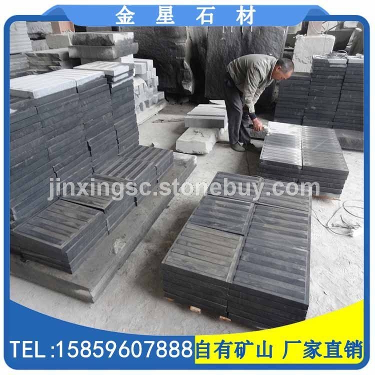 G654芝麻黑条状导盲砖 盲道石