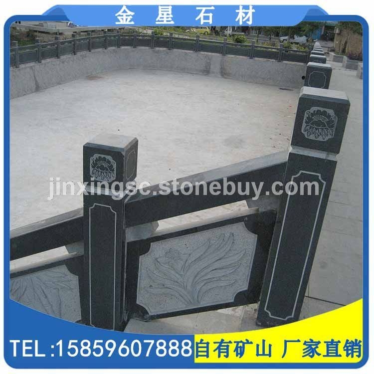 芝麻黑G654栏杆石 栏杆雕刻加工