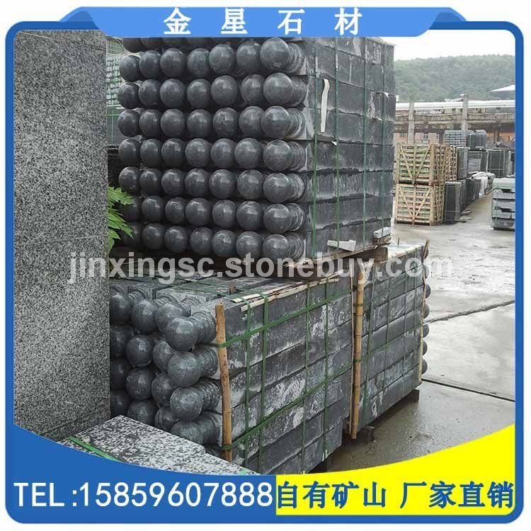 芝麻黑 深灰麻 栏杆石 异形栏杆 G654石材