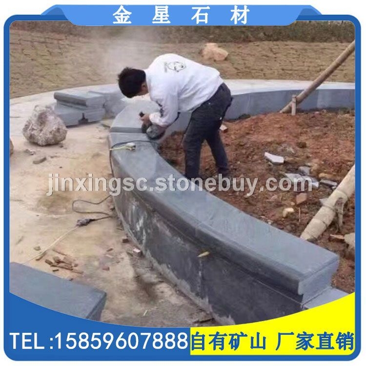 芝麻黑G654抛光面压顶石