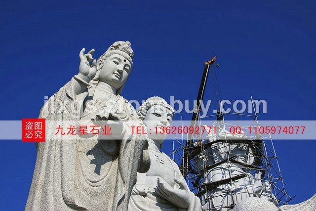 寺廟觀音石像 戶外石雕觀音 大型石雕佛像