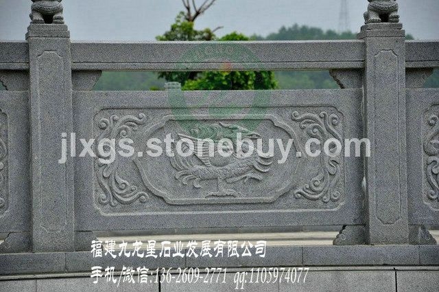 寺庙石栏杆 石栏板制作 黄锈石栏杆