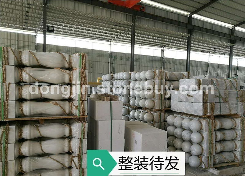 云白大理石异形栏杆圆球条石圆柱 20