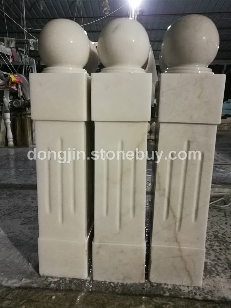 广西白大理石异形栏杆