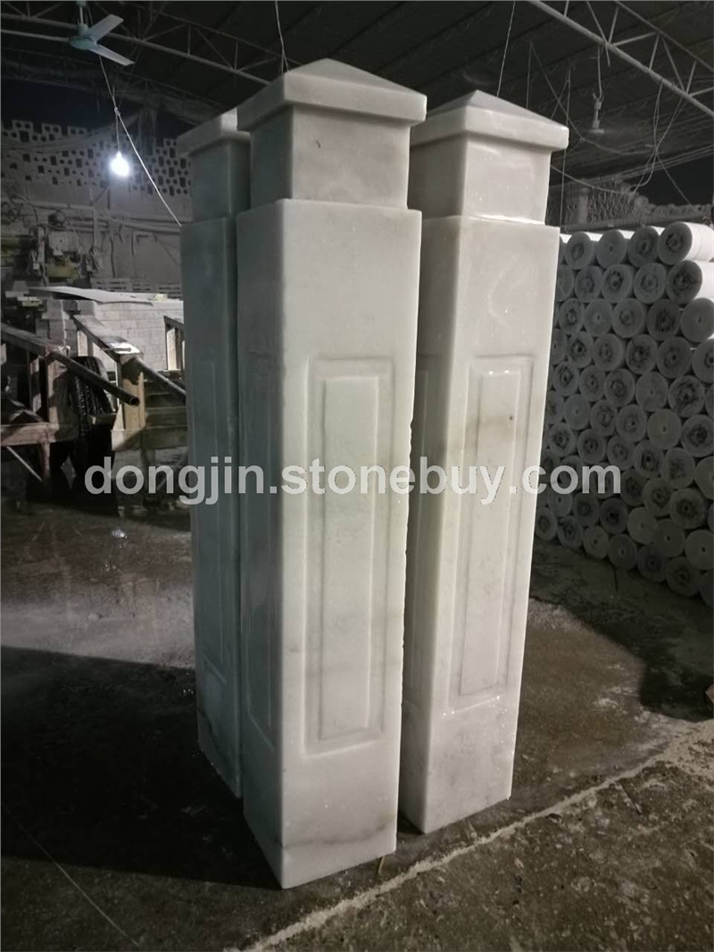 广西白大理石异形栏杆