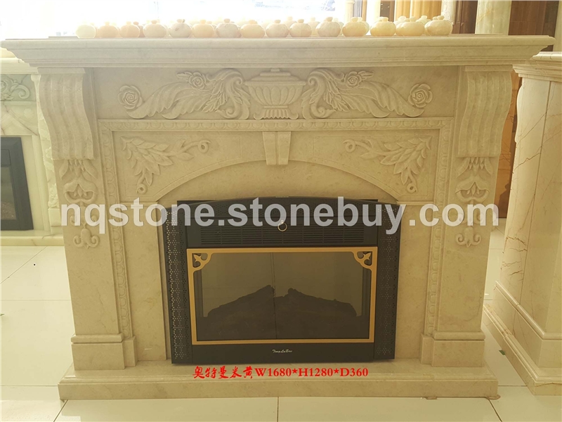 F-289出口德国奥特曼米黄壁炉FIREPLACE