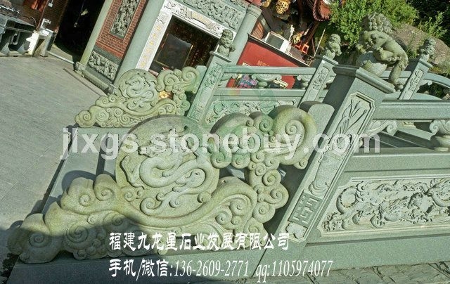 青石石雕栏杆 浮雕石栏板 福建石雕厂