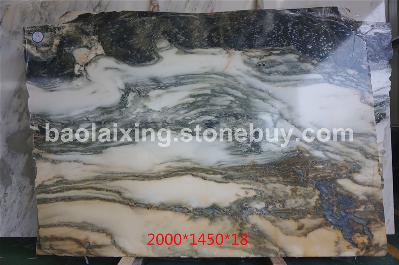 天然大理石山水画背景墙