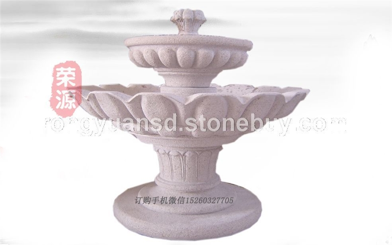 黃銹石噴泉 石雕噴水池園林雕刻，動物 人物石雕 噴水池 花缽欄桿 花崗巖石材雕塑