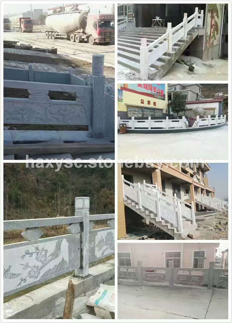 栏杆，雕刻版浮雕雕像拱桥风水球