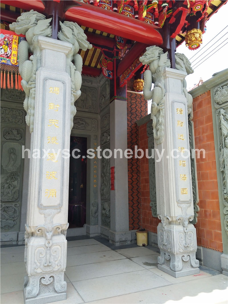 古建筑石柱，浮雕，雕刻，雕像，柱子