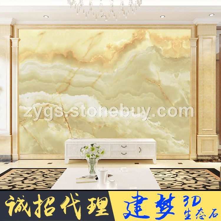 逼真个性仿大理石背景墙 建梦3D生态石