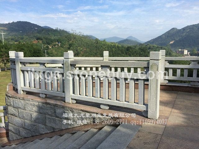 河道石雕防护栏 湖边石栏杆 公园石雕栏杆