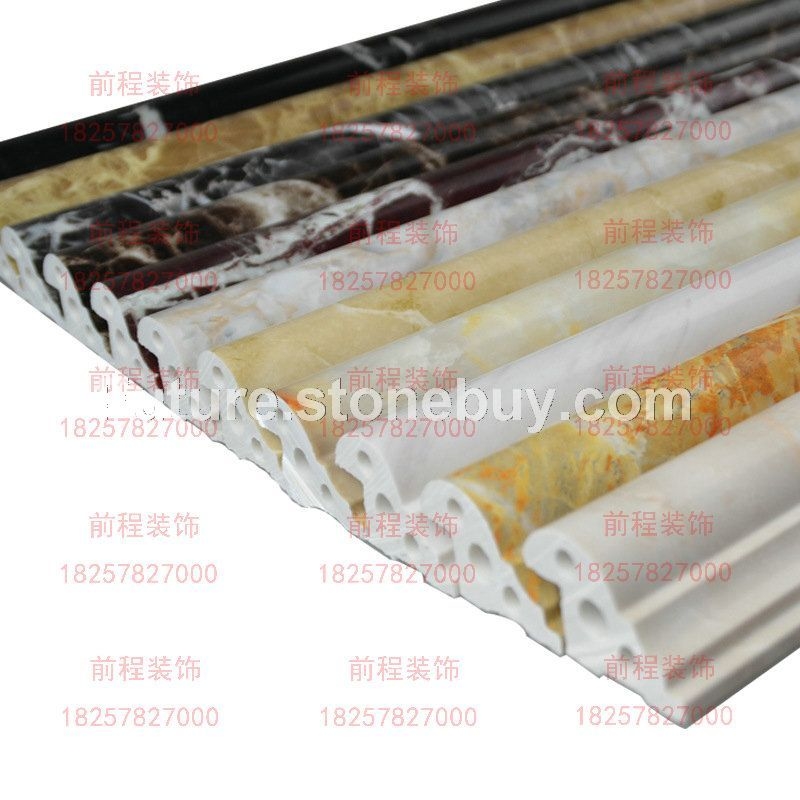 前程装饰材料,新型仿大理石纳米科技石材,石塑线条门套线收口线