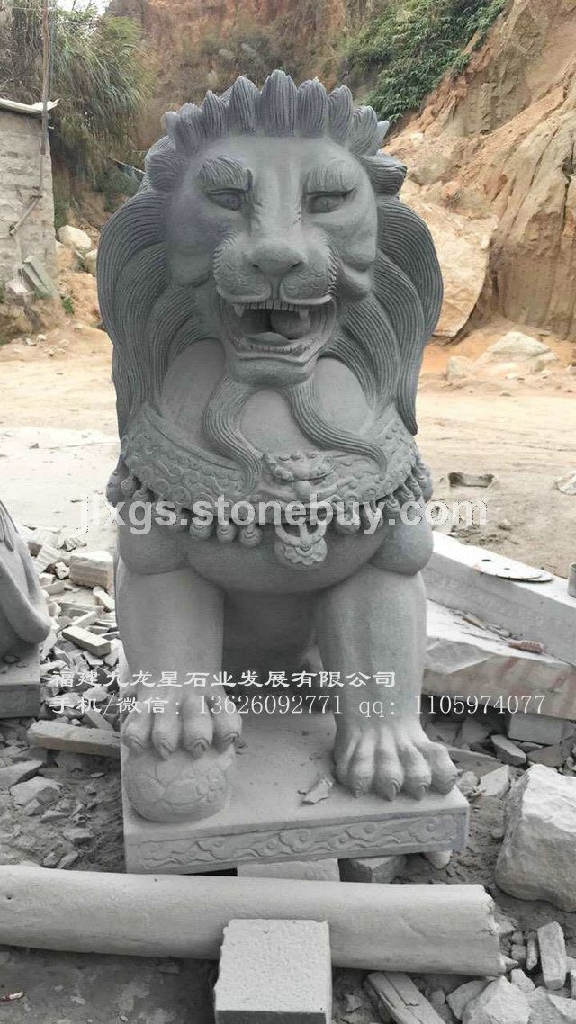 石雕狮子制作 常见石狮子造型 石雕北京狮