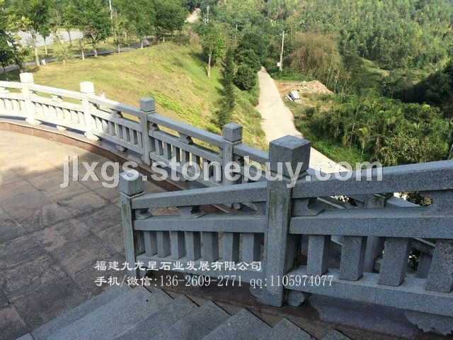 河道石栏杆 白麻石雕护栏 石栏板定制