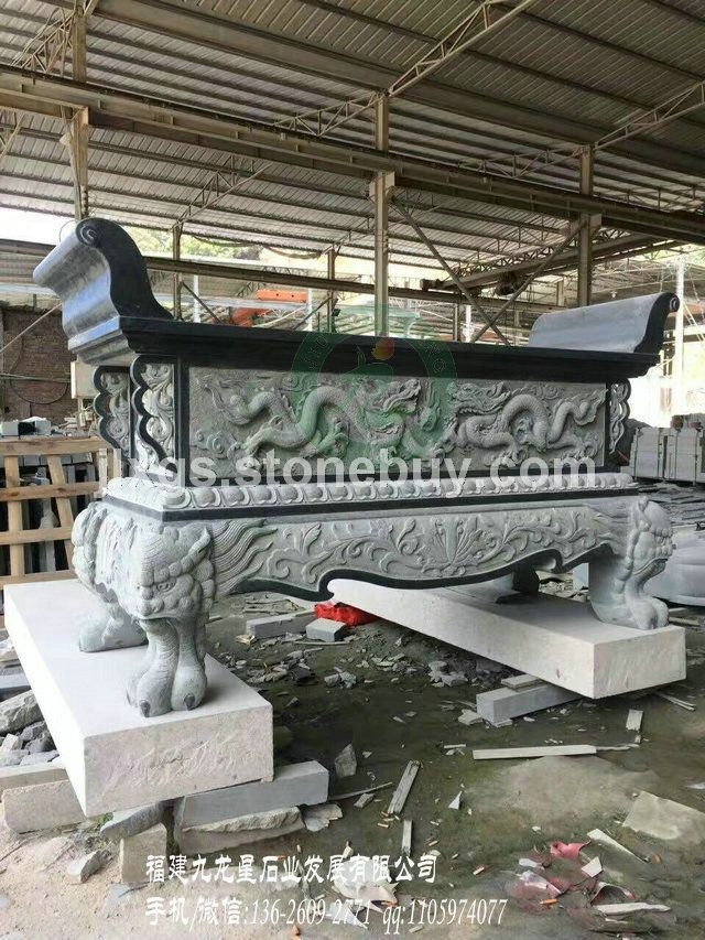 青石供桌 石雕供桌制作 寺院石材供桌