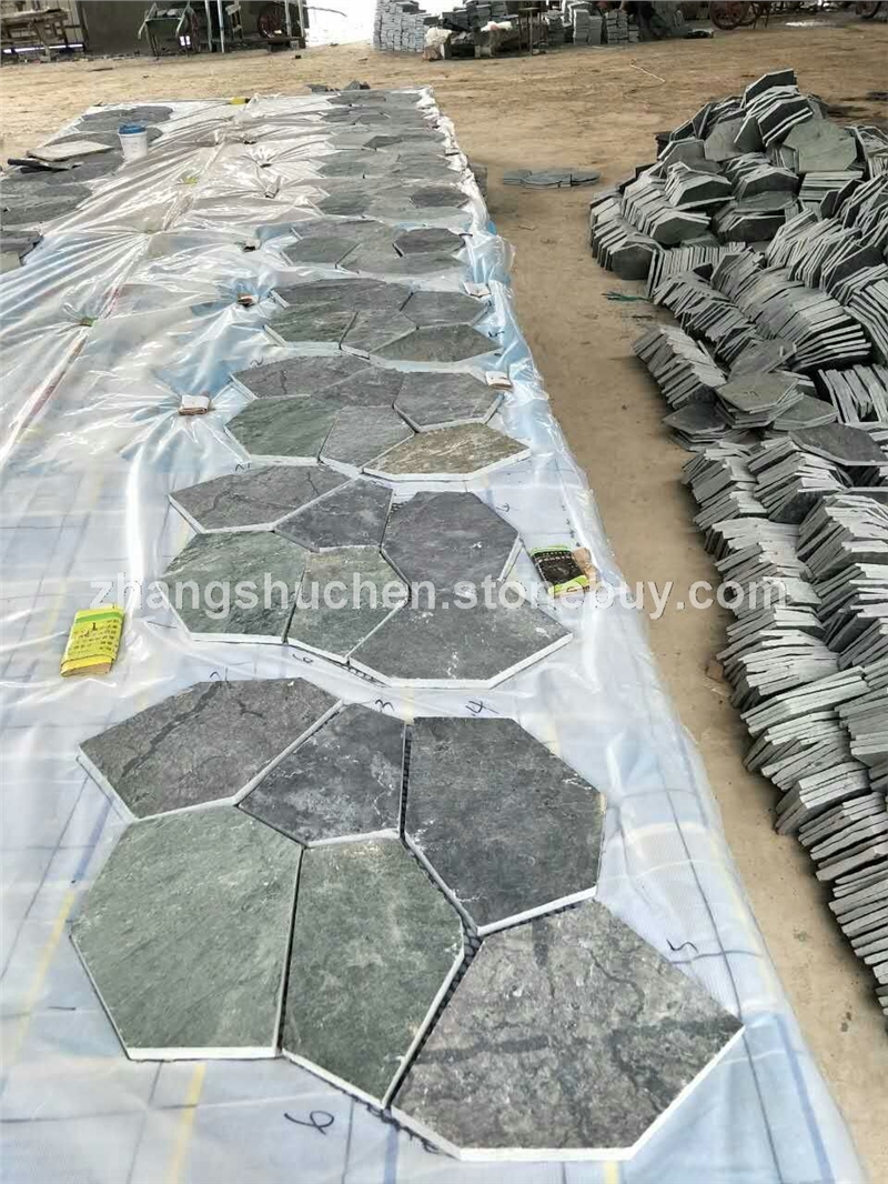 仿古青色碎拼