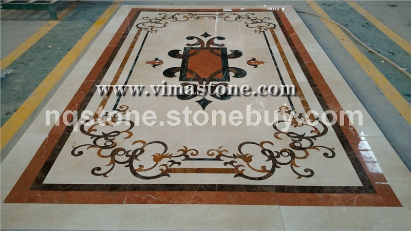 M-107出口美国石材水刀拼花STONE MEDALLION
