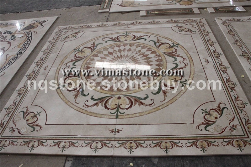 M-108酒店大堂大理石水刀拼花STONE MEDALLION