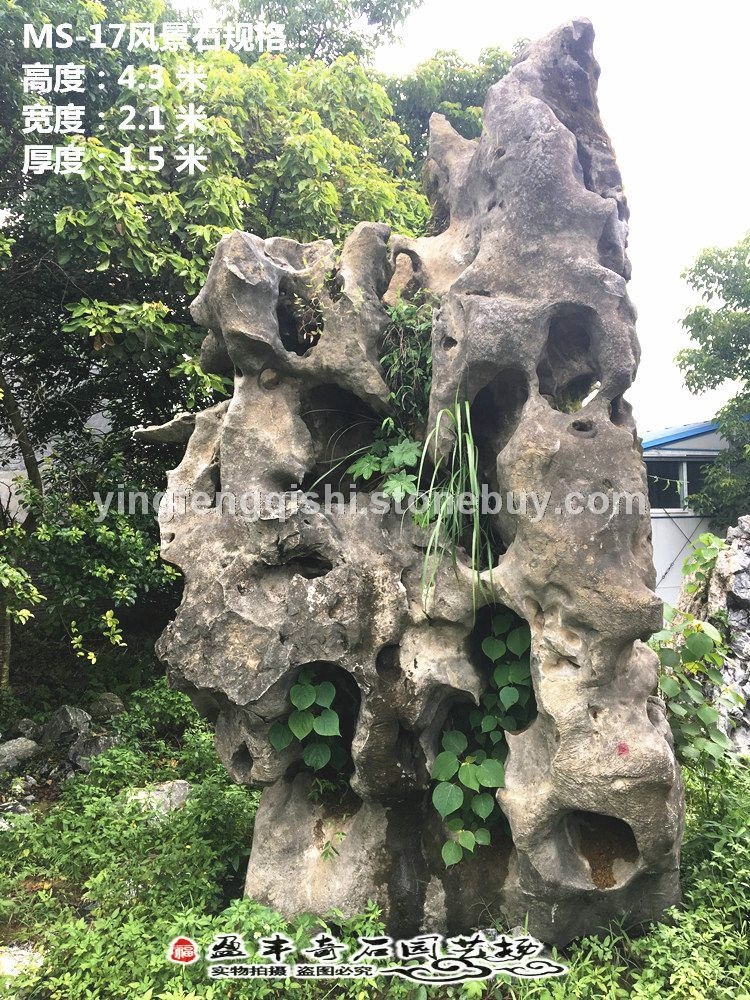 湖南 英德石场直供园林酒店花园风景石太湖石古石庭院摆件观赏石假山石
