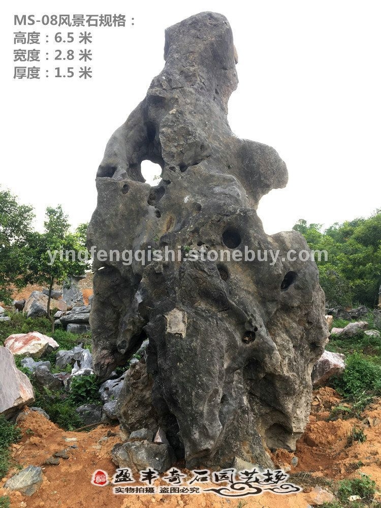 重庆  太湖石景观石大型假山石头原石直供奇石天然造景风景石户外园林石