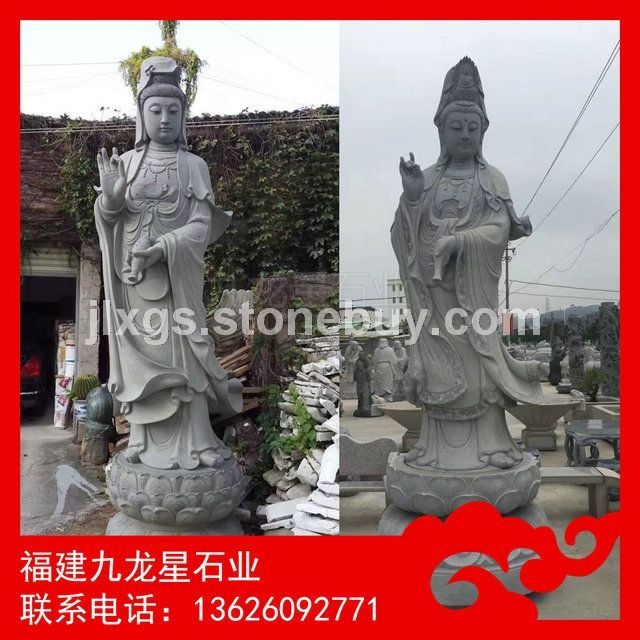 石雕观音现货 户外3米观音 石材佛像加工