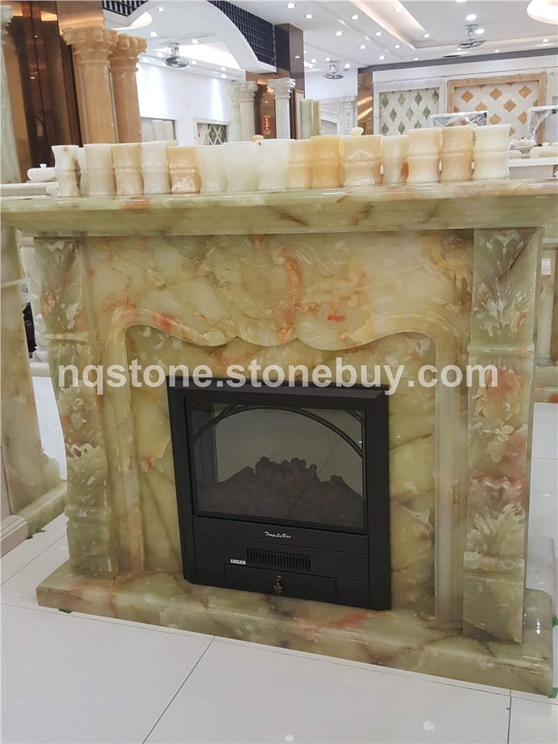 F-207出口希腊红花巴玉壁炉FIREPLACE