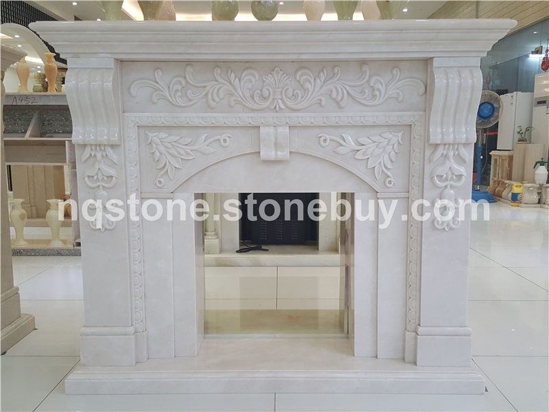 F-055白玉兰大理石装饰石材壁炉架Fireplace Mantel