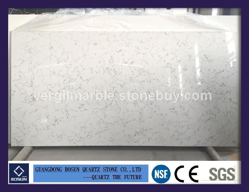 大花白石英石Carrara White Quartz