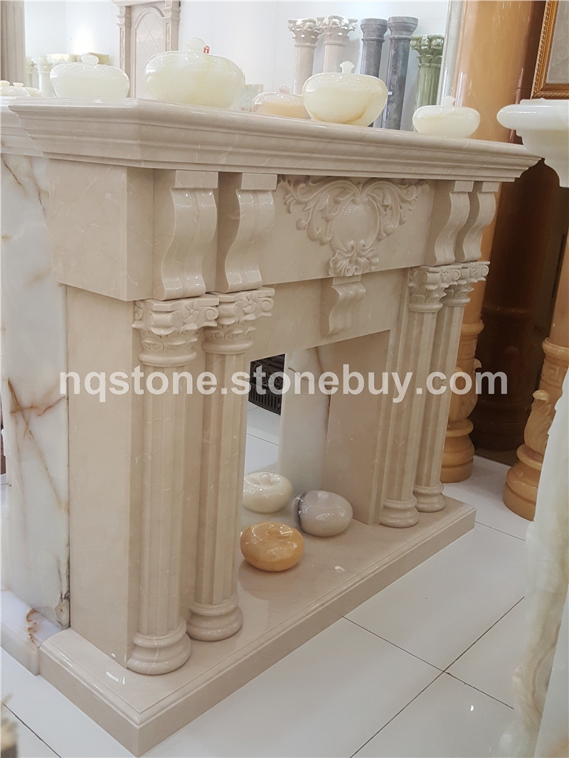 F-061老矿莎安娜米黄欧式壁炉FIREPLACE）