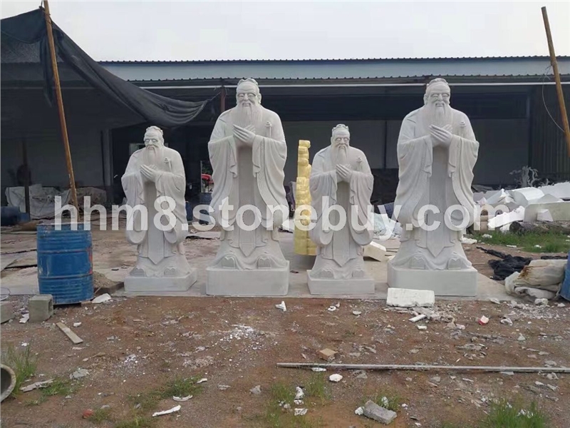 石雕孔子像 石雕孔圣人像 石雕孔孟颜曾子像