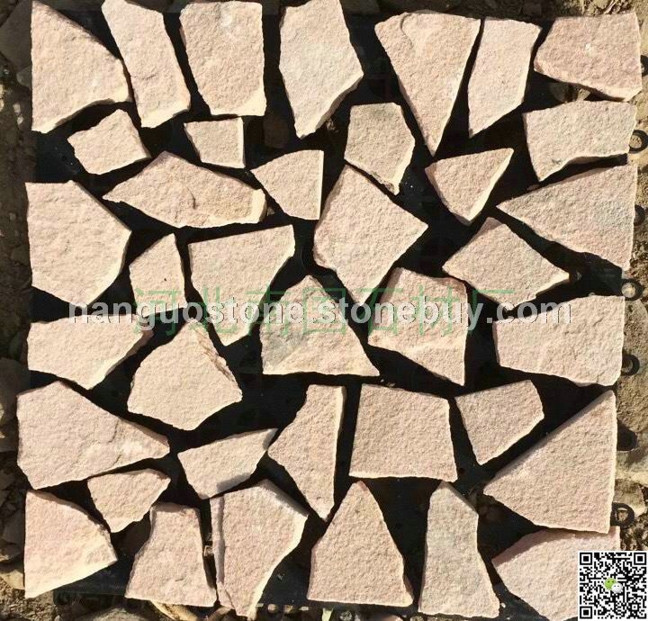 粉色系列碎拼网贴石 背景墙文化石