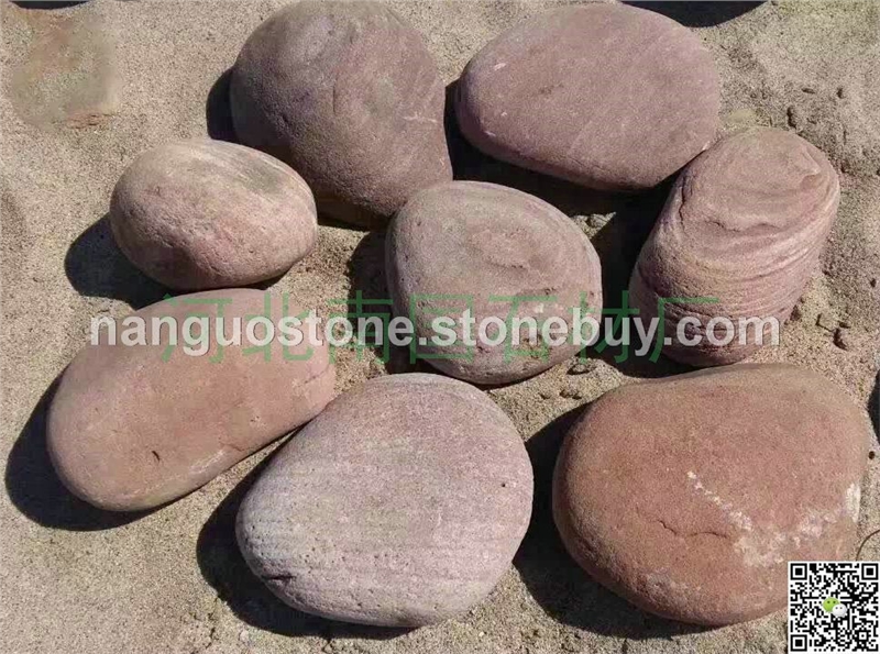 紅色圓石 河邊石 水池魚(yú)塘鋪底石