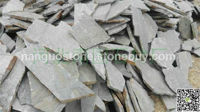 蓝灰板青 乱型碎拼石 铺路石
