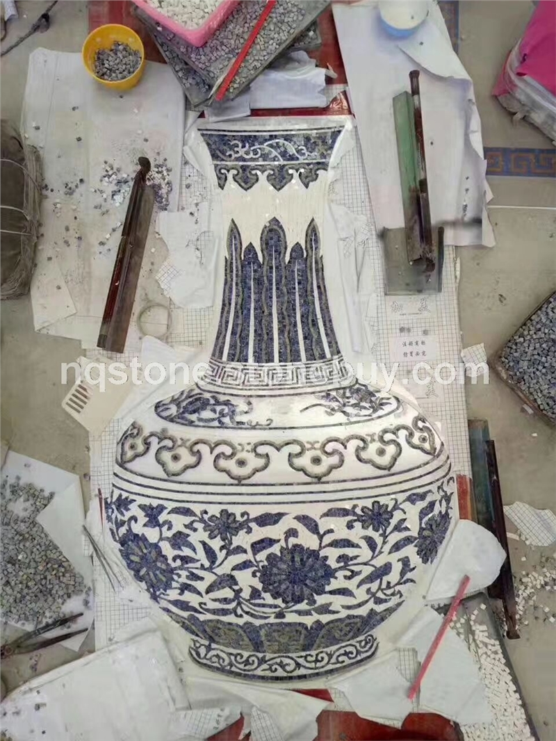 MP-006石材马赛克花瓶MOSAIC