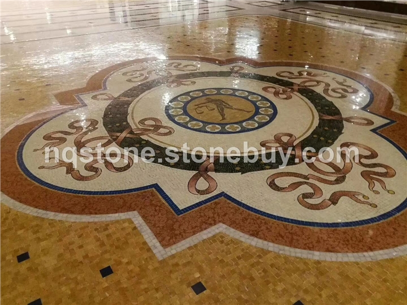 MT-023出口的拜酒店大理石马赛克地面拼图MOSAIC
