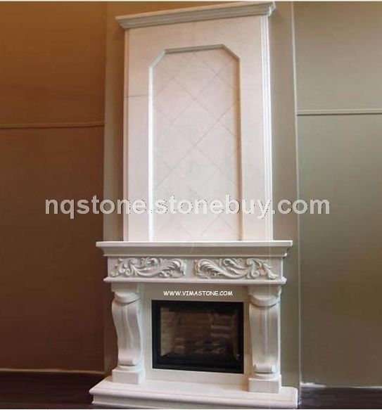 出口美国双层石材壁炉架LIMESTOEN fireplace