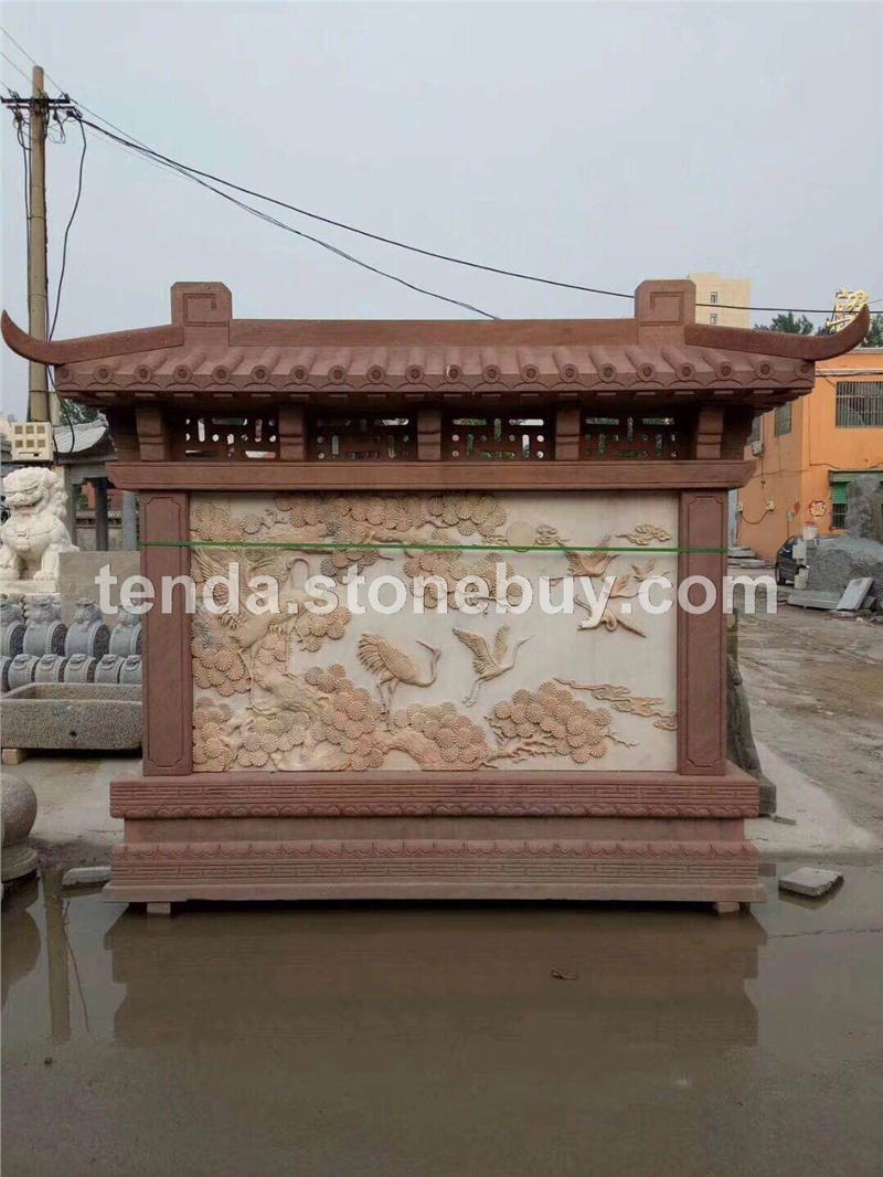 晚霞红雕刻壁画